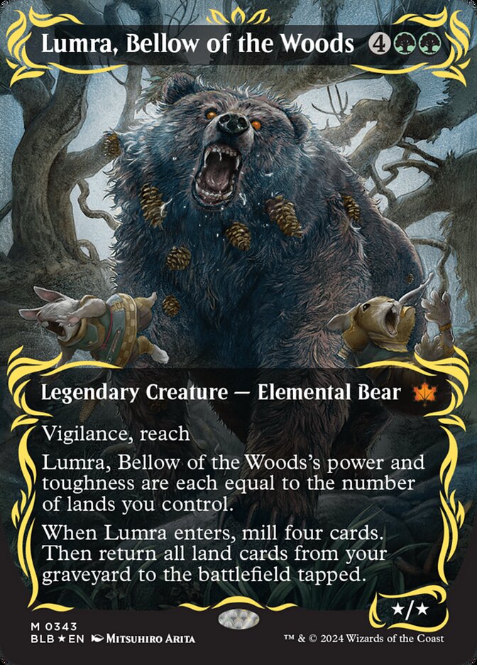 Lumra, Bellow of the Woods - [Raised Foil, Showcase] Bloomburrow (BLB)