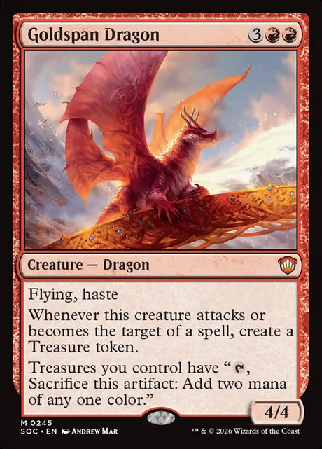 Goldspan Dragon (245) - Secrets of Strixhaven Commander (SOC)