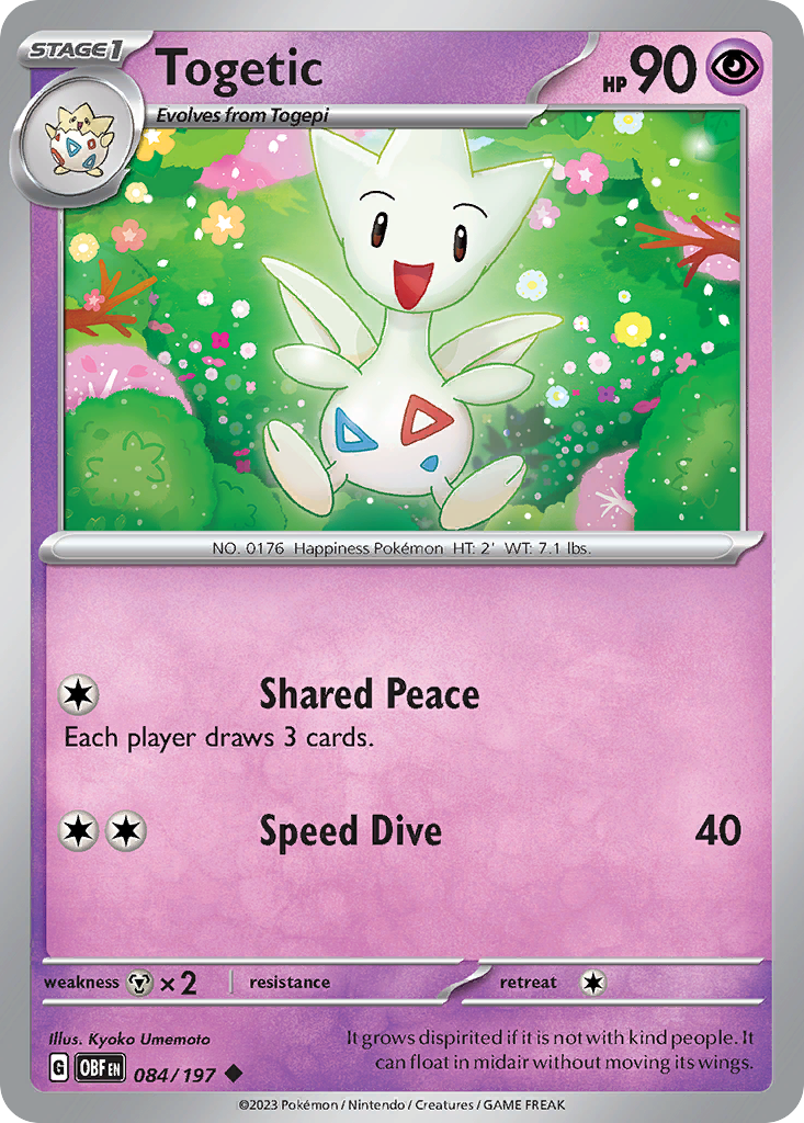 Togetic (84/197) - [Reverse Holo] Obsidian Flames (OBF)