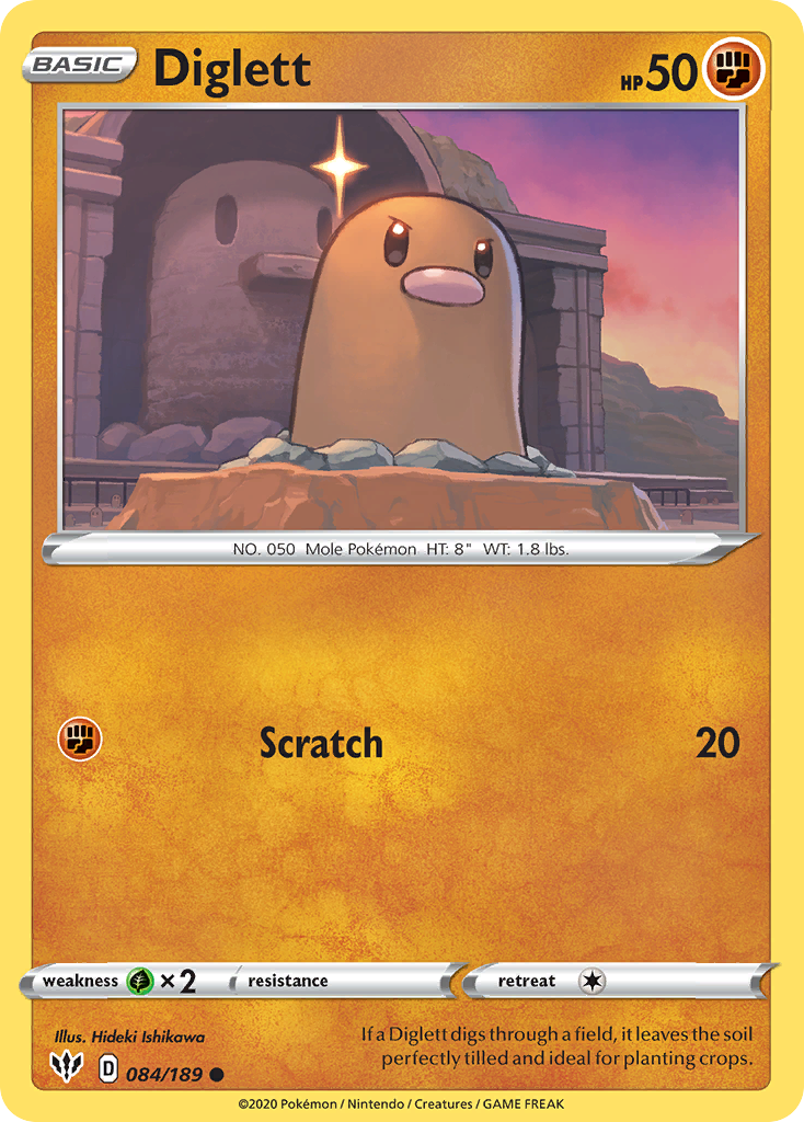 Diglett (84/189) - [Reverse Holo] Darkness Ablaze (DAA)
