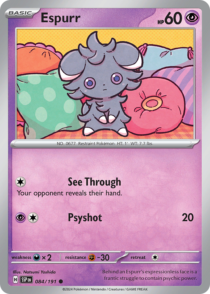 Espurr (84/191) - [Reverse Holo] Surging Sparks (SSP)
