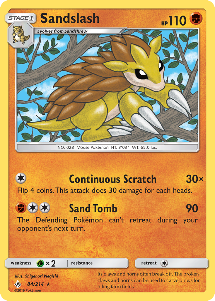 Sandslash (84/214) - Unbroken Bonds (UNB)