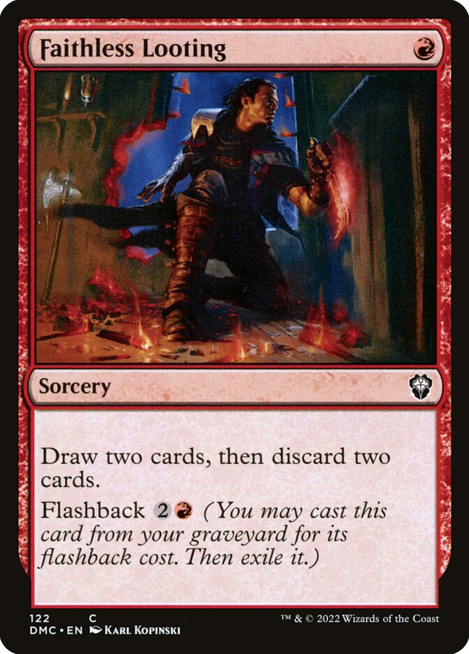 Faithless Looting (122) - Dominaria United Commander (DMC)
