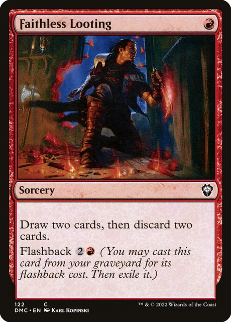 Faithless Looting (122) - Dominaria United Commander (DMC)