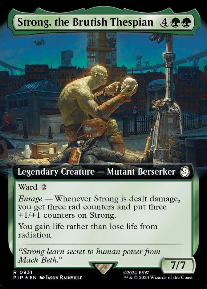 Strong, the Brutish Thespian - [Surge Foil, Extended Art] Fallout (PIP)