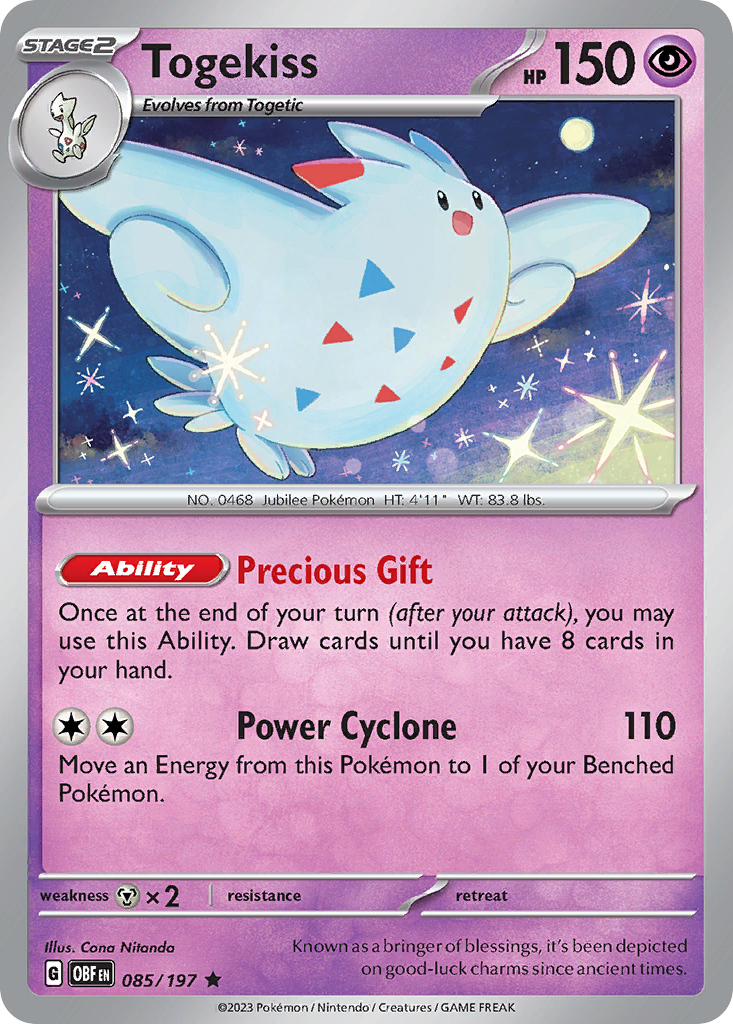 Togekiss (85/197) - [Reverse Holo] Obsidian Flames (OBF)