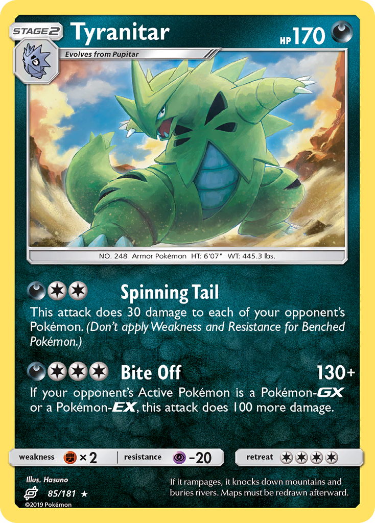 Tyranitar (85/181) - [Holo Foil] Team Up (TEU)