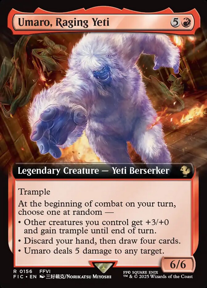 Umaro, Raging Yeti (156) - [Foil, Extended Art] Final Fantasy Commander (FIC)