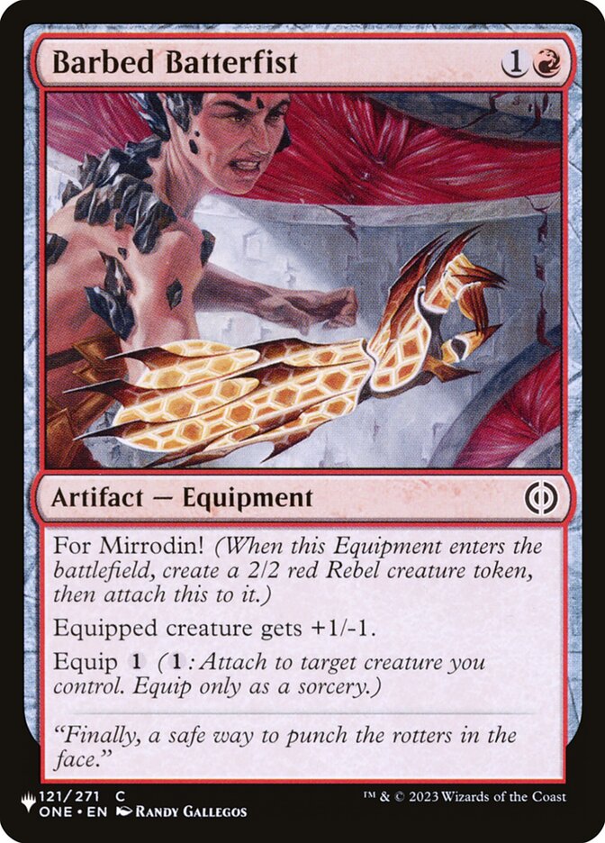 Barbed Batterfist (ONE-121) - The List (PLST)