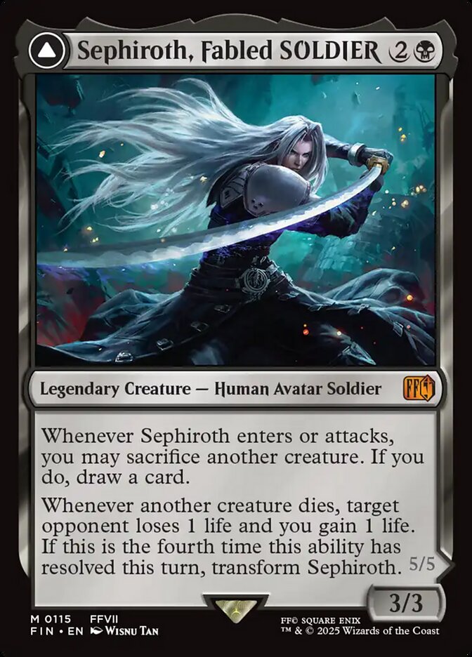 Sephiroth, Fabled SOLDIER // Sephiroth, One-Winged Angel (115) - Final Fantasy (FIN)