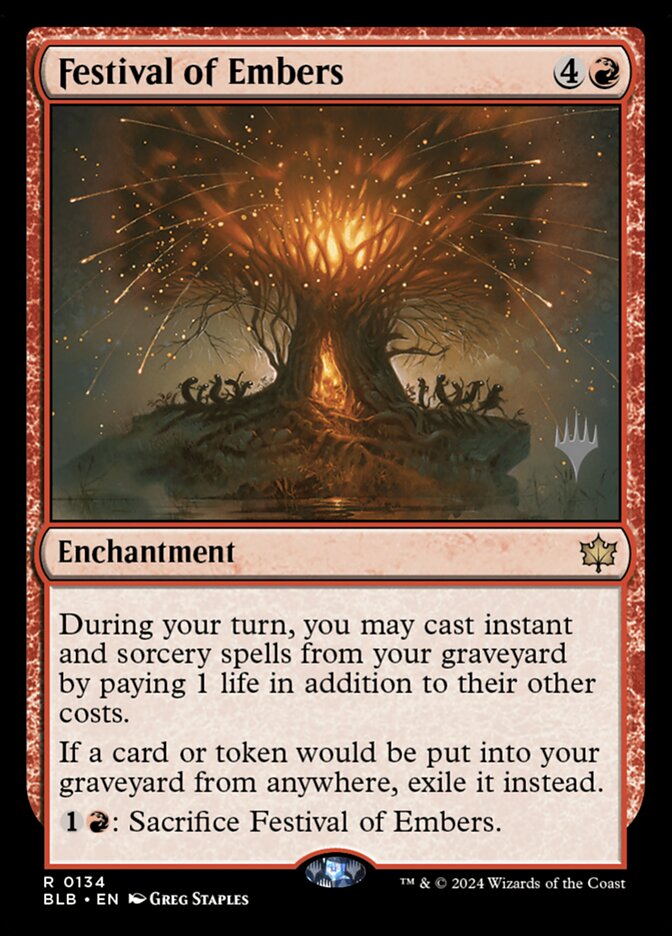 Festival of Embers (134p) - Bloomburrow Promos (PBLB)