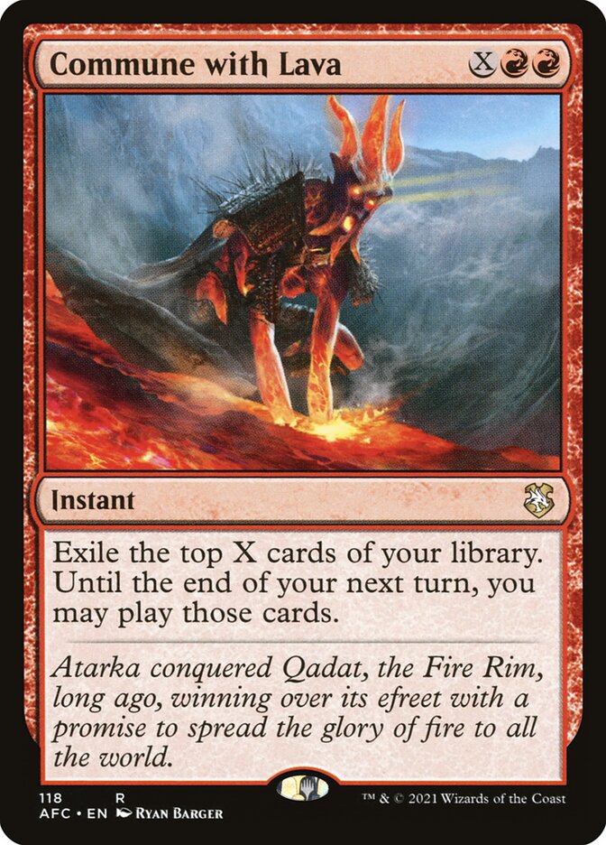 Commune with Lava (118) - Forgotten Realms Commander (AFC)