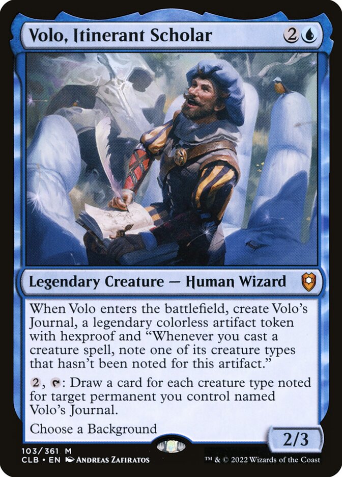 Volo, Itinerant Scholar (103) - Commander Legends: Battle for Baldur's Gate (CLB)