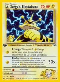 Lt Surges Electabuzz (6) - Gym Heroes (G1)
