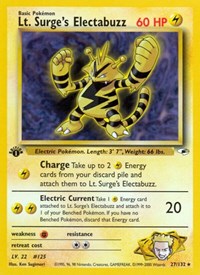 Lt Surges Electabuzz (27) - Gym Heroes (G1)