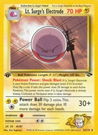 Lt Surges Electrode (52) - Gym Challenge (G2)