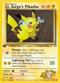 Lt Surges Pikachu (81) - Gym Heroes (G1)