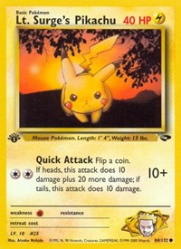Lt Surges Pikachu (84) - Gym Challenge (G2)