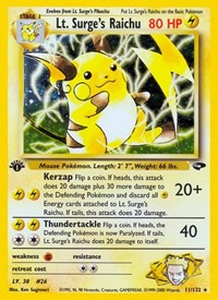 Lt Surges Raichu (11) - Gym Challenge (G2)