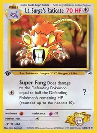 Lt Surges Raticate (51) - Gym Heroes (G1)