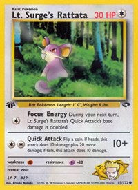 Lt Surges Rattata (85) - Gym Challenge (G2)