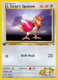 Lt Surges Spearow (52) - Gym Heroes (G1)
