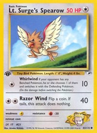 Lt Surges Spearow (83) - Gym Heroes (G1)