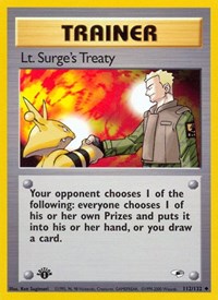 Lt Surges Treaty (112) - Gym Heroes (G1)