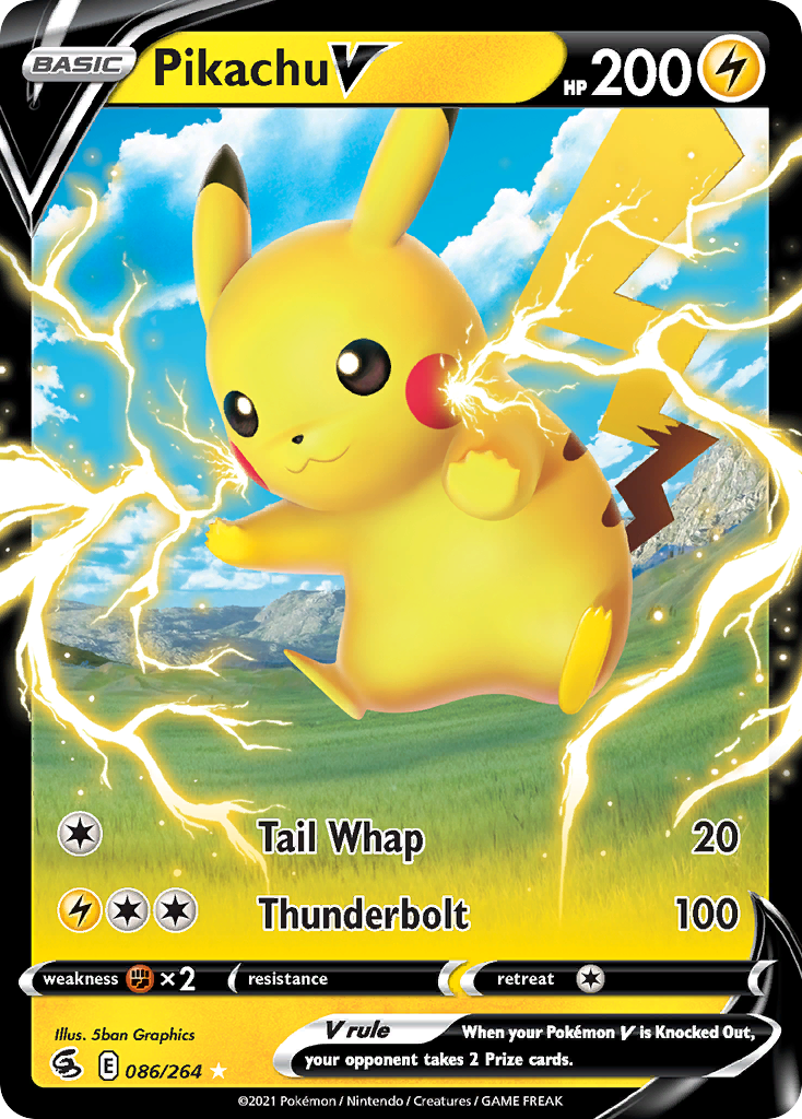 Pikachu V (86/264) - [Holo Foil] Fusion Strike (FST)