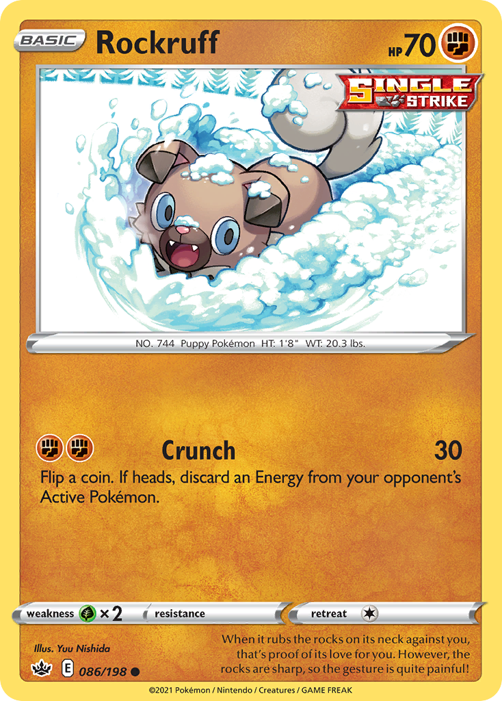 Rockruff (86/198) - [Reverse Holo] Chilling Reign (CRE)