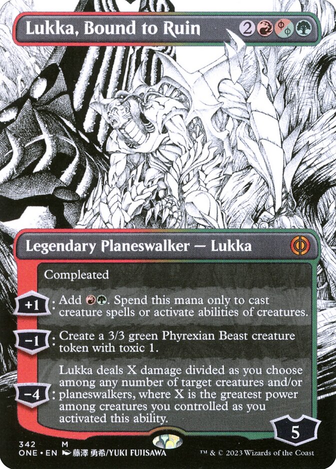Lukka, Bound to Ruin (342) - Phyrexia: All Will Be One (ONE)