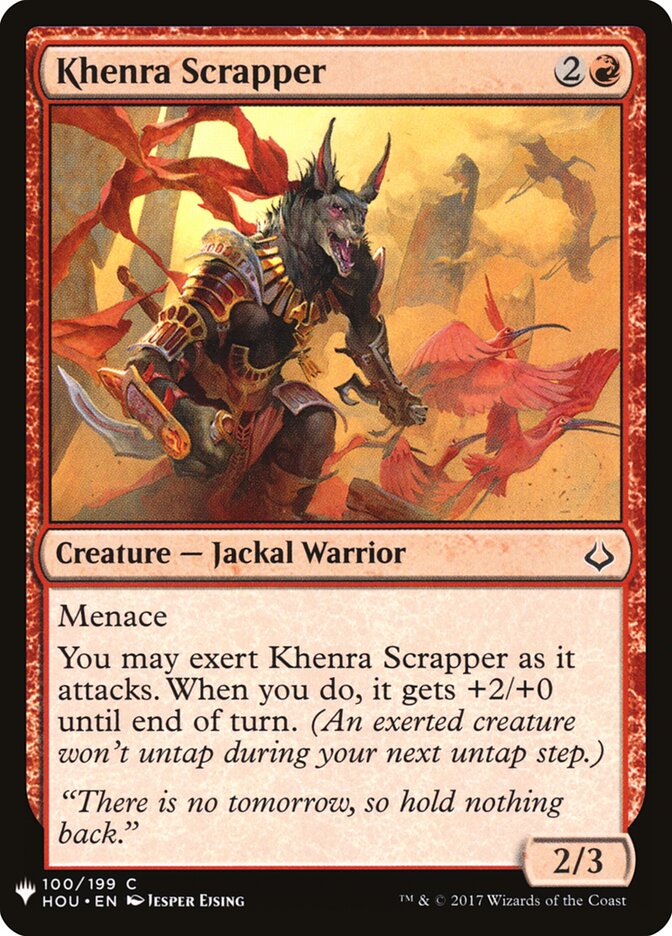 Khenra Scrapper (HOU-100) - The List (PLST)