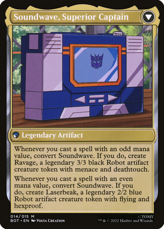 Soundwave, Sonic Spy // Soundwave, Superior Captain (14) - Transformers (BOT)