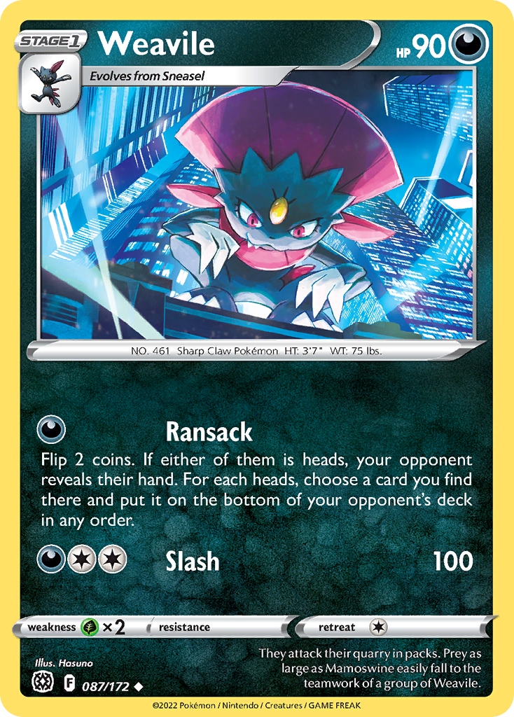 Weavile (87/172) - Brilliant Stars (BRS)