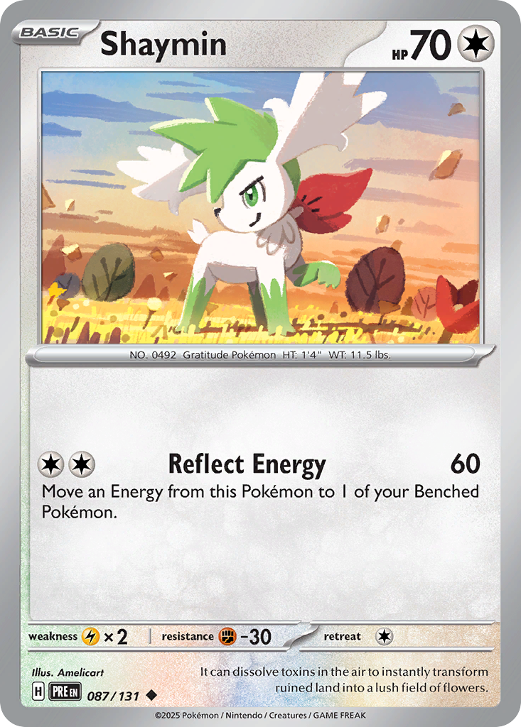 Shaymin (87/131) - [Reverse Holo] Prismatic Evolutions (PRE)