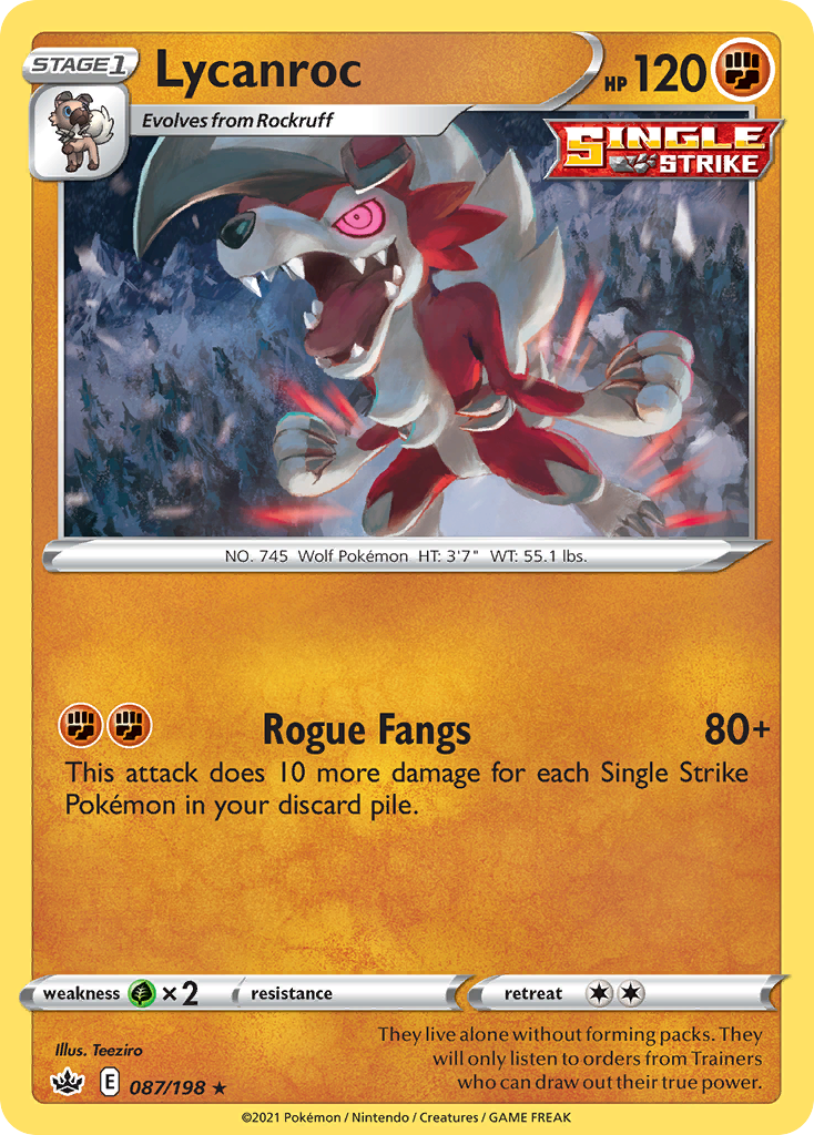 Lycanroc (87/198) - [Holo Foil] Chilling Reign (CRE)