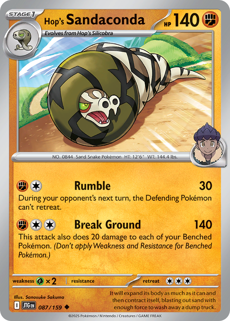 Hop's Sandaconda (87/159) - [Reverse Holo] Journey Together (JTG)
