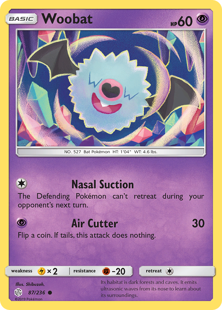 Woobat (87/236) - [Reverse Holo] Cosmic Eclipse (CEC)