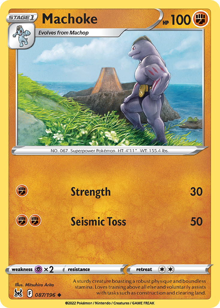 Machoke (87/196) - [Reverse Holo] Lost Origin (LOR)
