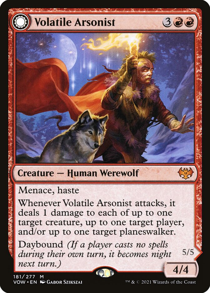 Volatile Arsonist // Dire-Strain Anarchist (181) - Innistrad: Crimson Vow (VOW)