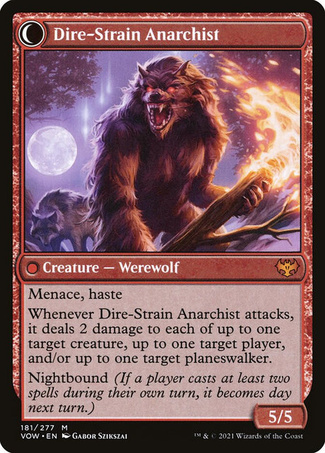 Volatile Arsonist // Dire-Strain Anarchist (181) - Innistrad: Crimson Vow (VOW)