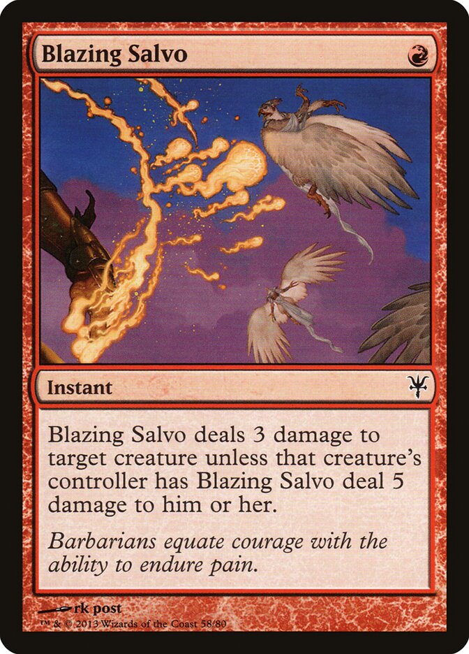 Blazing Salvo (58) - Duel Decks: Sorin vs. Tibalt (DDK)