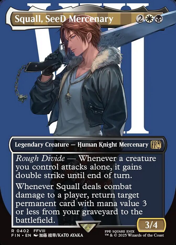 Squall, SeeD Mercenary (402) - [Foil, Borderless] Final Fantasy (FIN)