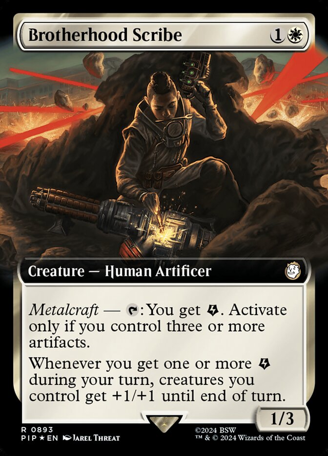 Brotherhood Scribe - [Surge Foil, Extended Art] Fallout (PIP)