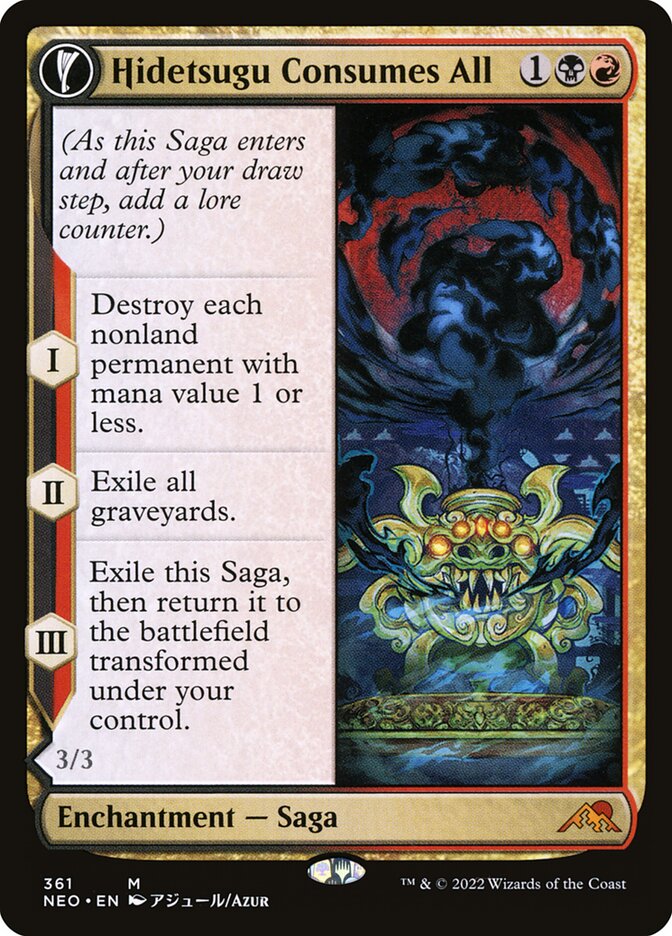 Hidetsugu Consumes All // Vessel of the All-Consuming (361) - Kamigawa: Neon Dynasty (NEO)