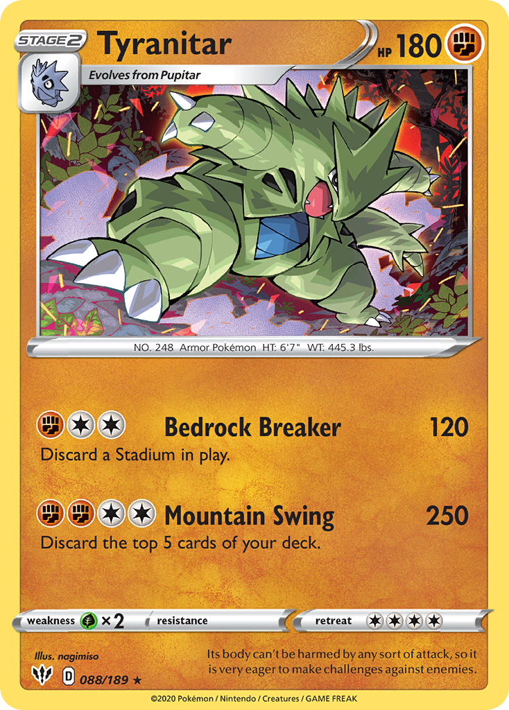 Tyranitar (88/189) - [Holo Foil] Darkness Ablaze (DAA)
