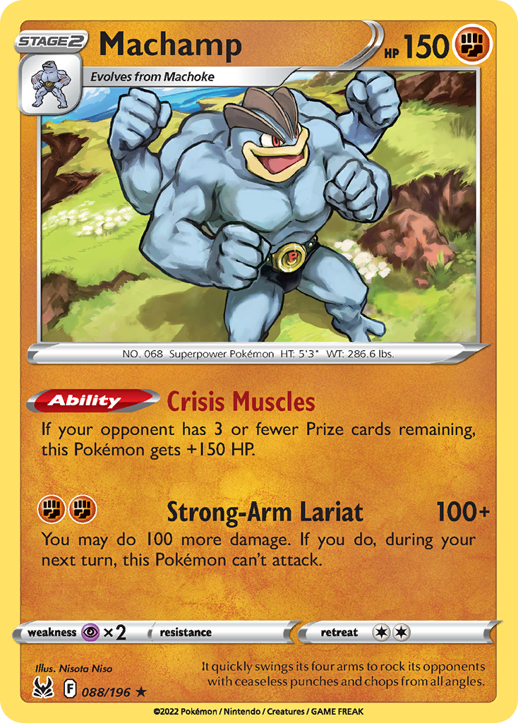 Machamp (88/196) - [Reverse Holo] Lost Origin (LOR)