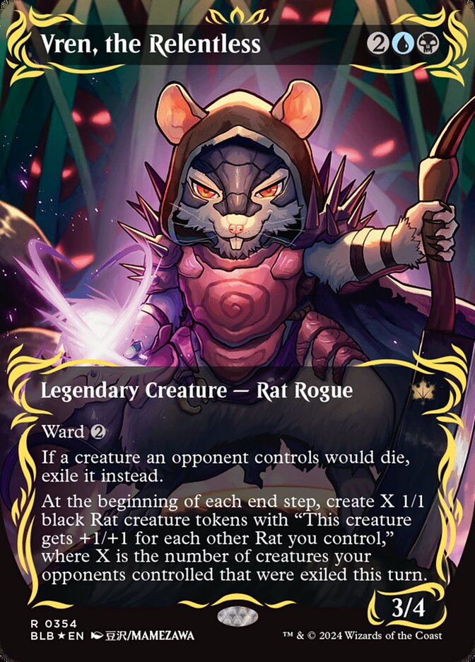 Vren, the Relentless - [Raised Foil, Showcase] Bloomburrow (BLB)