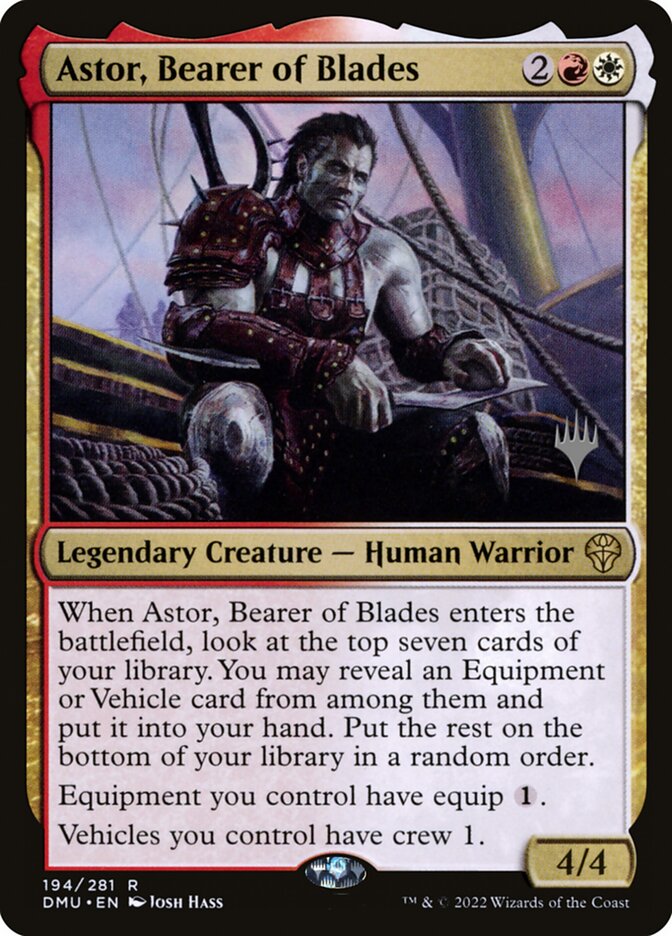 Astor, Bearer of Blades (194p) - Dominaria United Promos (PDMU)