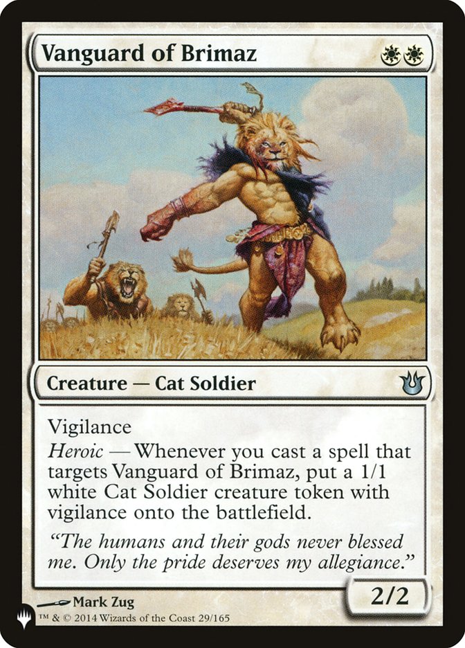 Vanguard of Brimaz - The List (PLST)